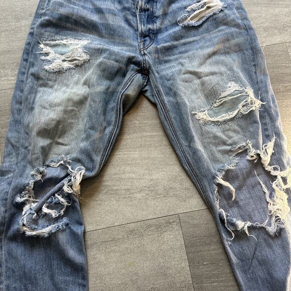 Women's American Eagle Vintage Hi Rise Jeans Sz 6 Regular Distressed Soft - Picture 3 of 6